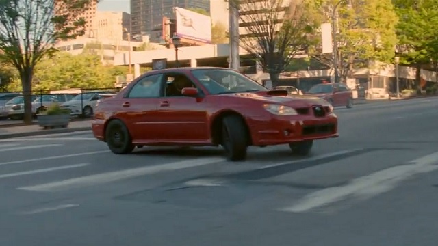 CAR CHASE FROM BABY DRIVER SHOW SUBARU WRX STI