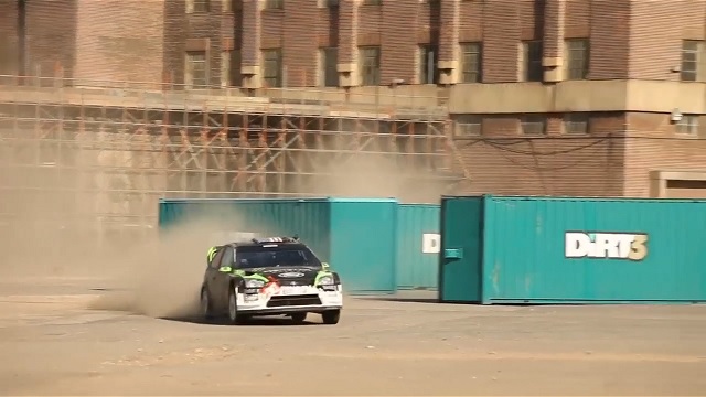 DC SHOES KEN BLOCK DIRT 3 LAUNCH EVENT BATTERSEA POWERSTATION LONDON SHOW FORD FOCUS