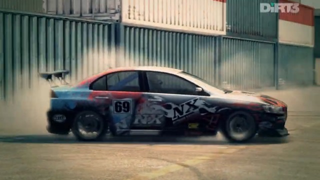 DiRT 3 BATTERSEA PARKING LOT + DEPOT MITSUBISHI LANCER EVO X