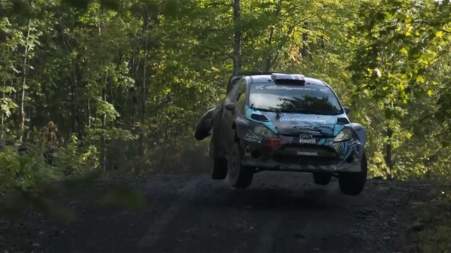 KEN BLOCK AND ALEX GELSOMINO'S TEST AT TEAM O'NEIL RALLY SCHOOL FOR THE 2013 NEW ENGLAND FOREST RALLY SHOW FORD FIESTA