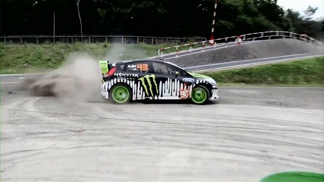 KEN BLOCK DRIFTS AUTODROME FRANCE SHOW FORD FIESTA