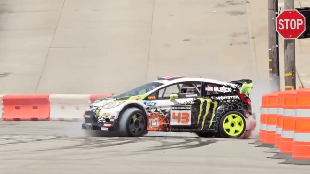 KEN BLOCK DRIFTS SAN FRANCISCO SHOW FORD FIESTA