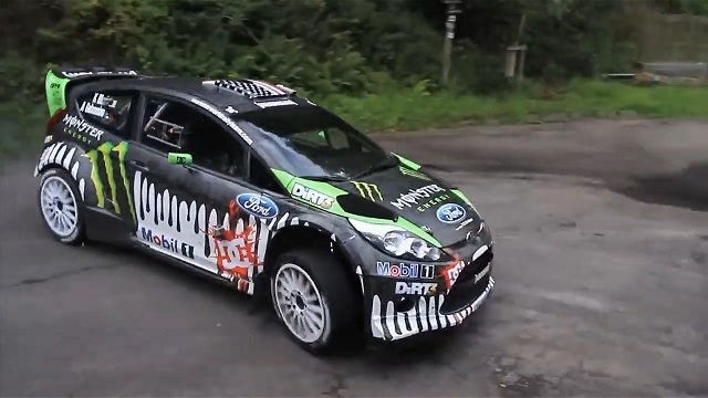 KEN BLOCK FIRST TARMAC TEST OF THE FORD FIESTA RS WRC WITH GOPRO HELMET CAM HD