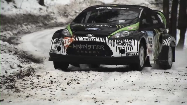 KEN BLOCK GOES FLAT OUT IN HIS RALLY FIESTA ON ICE DURING SNO*DRIFT TESTING