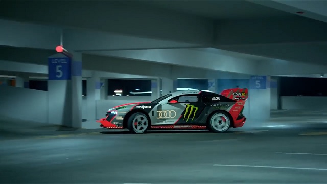 KEN BLOCK'S ELECTRIKHANA HIGH STAKES PLAYGROUND LAS VEGAS IN THE SHOW AUDI S1 HOONITRON