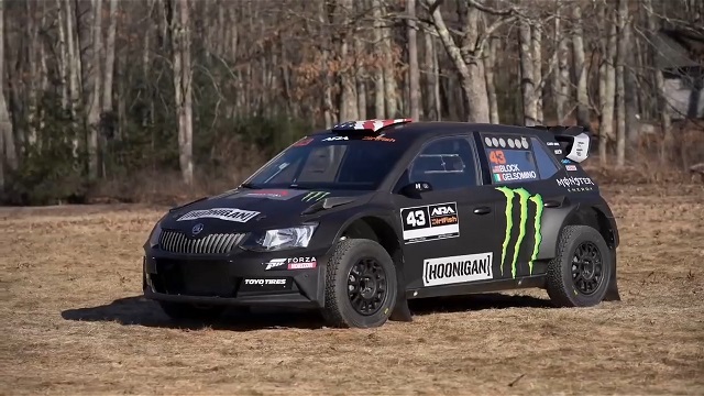 KEN BLOCK'S RAW ONBOARD RALLY FOOTAGE SS12 RALLY IN THE 100 ACRE WOOD SHOW ŠKODA FABIA